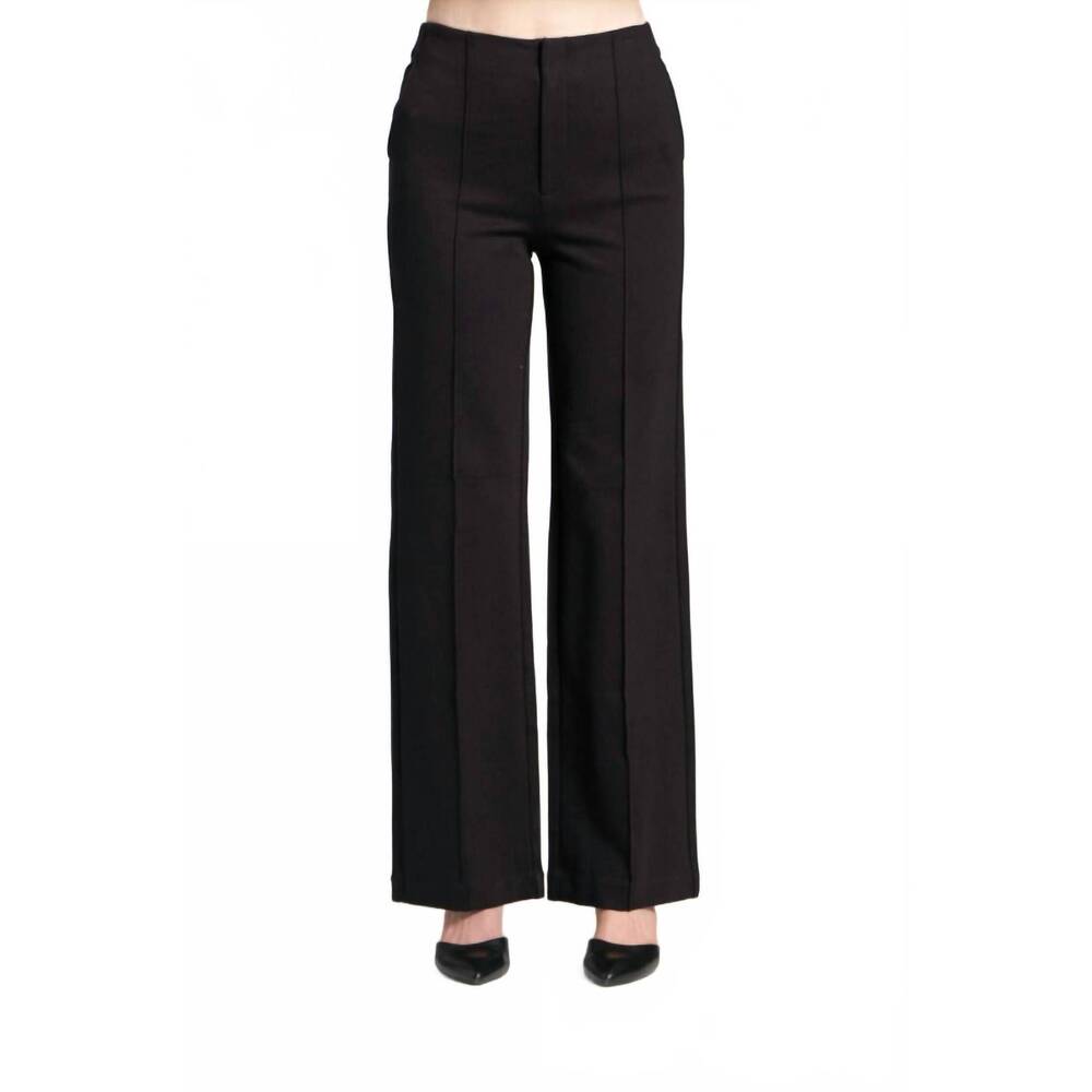 NEW APNY pin tucked zip pant in black